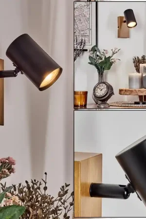 Gesteira Wandlamp, Muurspot houtlook, 1-licht Weekendaanbieding