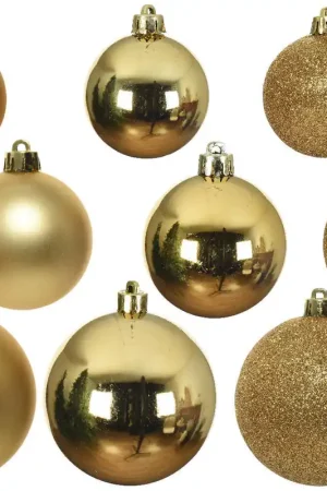 Decoris Kerstballen polystyreen shiny, matt, glitter mix (ø10 cm) Laatste Kans