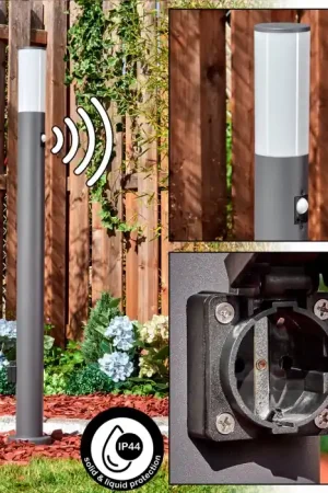 Alleen Vandaag Caserta Stopcontact licht, Pad licht Antraciet, 1-licht, Bewegingsmelder