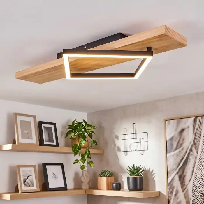 Pompu Plafondlamp LED Natuurlijke kleuren, Zwart, 1-licht Beperkte Voorraad