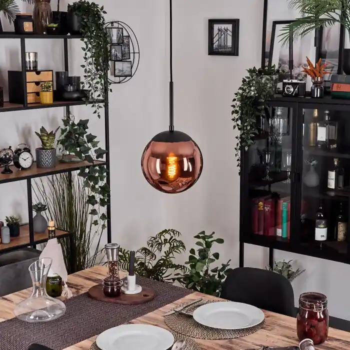 Goedkoop Gastor Hanglamp, Kogellampje, Hanglamp Koperkleurig, 1-licht