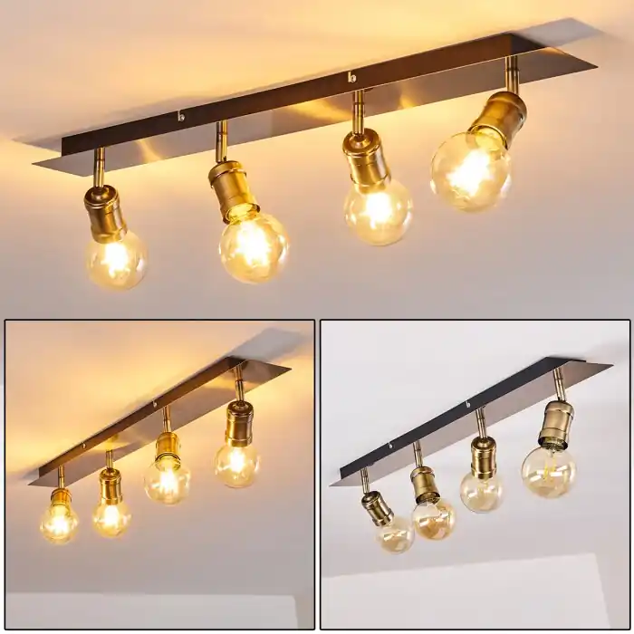 Lagunita Plafondlamp Oud messing, 4-lichts Beste Prijs
