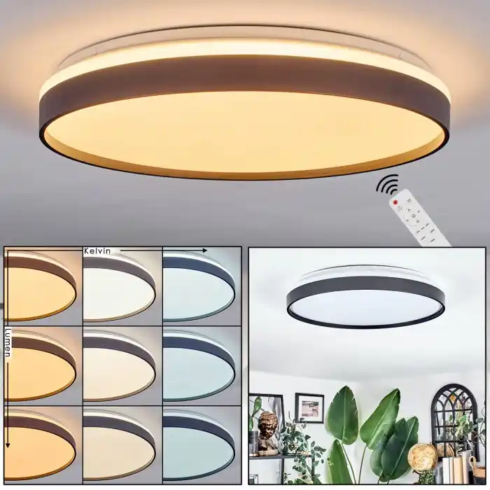 Nieuw Sofo Plafondlamp LED Zwart, 1-licht, Afstandsbediening