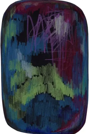 Lage Kosten Laagpolig vloerkleed Moooi Carpets Scribble Black Green Blue