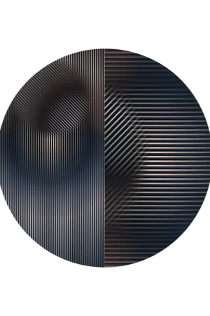Laagpolig vloerkleed Moooi Carpets Trichroic Hoxton Round Actieprijs