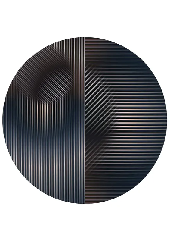Laagpolig vloerkleed Moooi Carpets Trichroic Hoxton Round Actieprijs