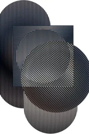 Laagpolig vloerkleed Moooi Carpets Trichroic Hoxton Shapes Favoriet