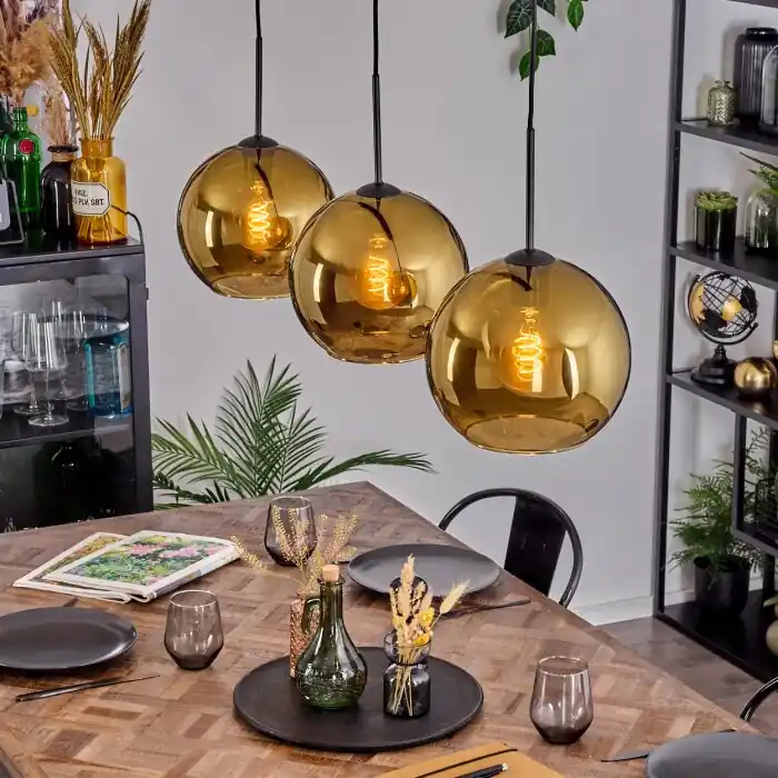 Op = Op Koyoto Hanglamp, Kogellampje, Hanglamp Zwart, 3-lichts