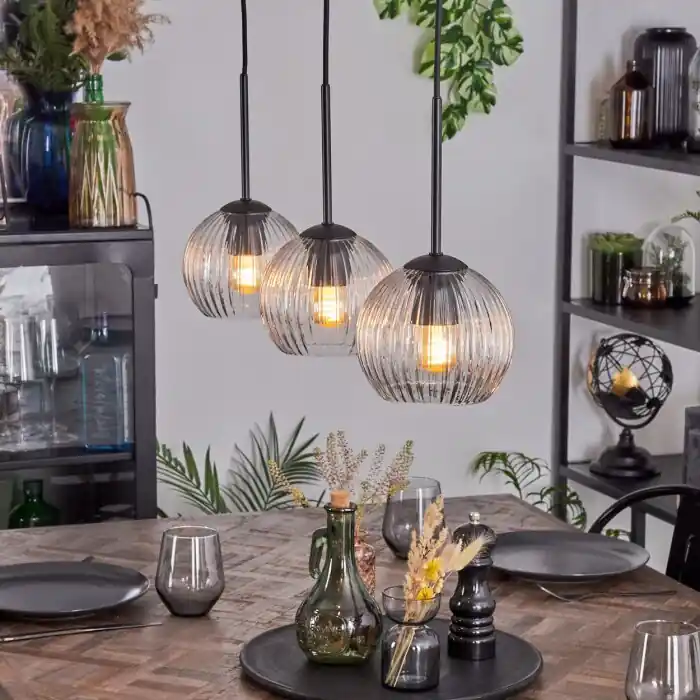 Bestel Nu Koyoto Hanglamp, Kogellampje, Hanglamp Duidelijk, 3-lichts