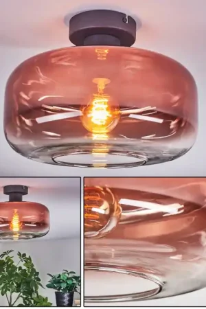Actieprijs Boza Plafondlamp Duidelijk, Koperkleurig, 1-licht