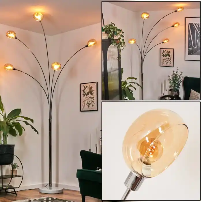 Uitverkoop Nikkala Staande lamp Chroom, Wit, 5-lichts