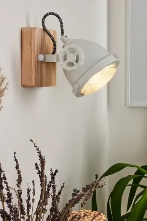 Beste Prijs Herford Muurlamp Natuurlijke kleuren, Wit, 1-licht