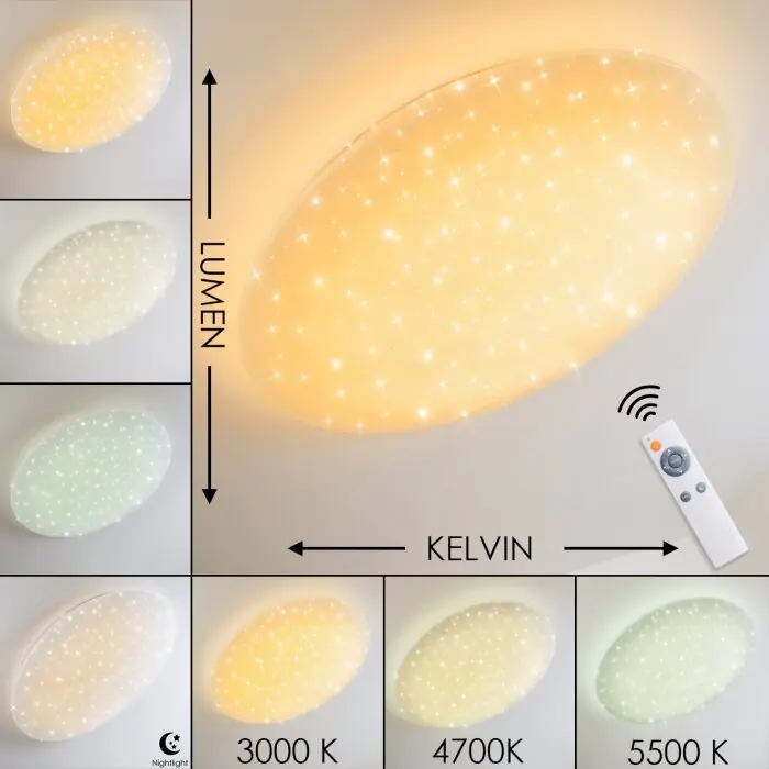 Deckenleuchte Plafondlamp LED Wit, 1-licht, Afstandsbediening Tijdelijk Beschikbaar