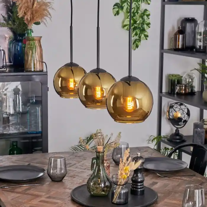 Koyoto Hanglamp, Kogellampje, Hanglamp Goud, 3-lichts Tijdelijk Beschikbaar