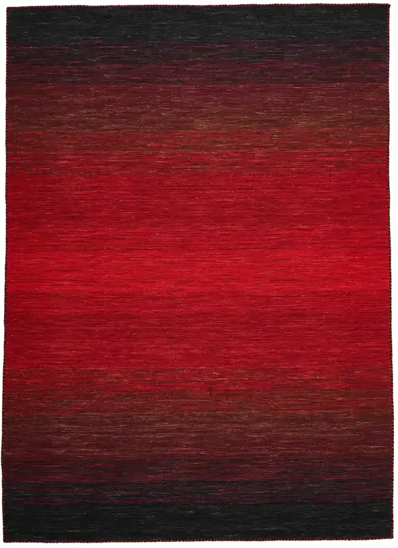 Vloerkleed MOMO Rugs Panorama Kelim Black Red Meest Verkocht