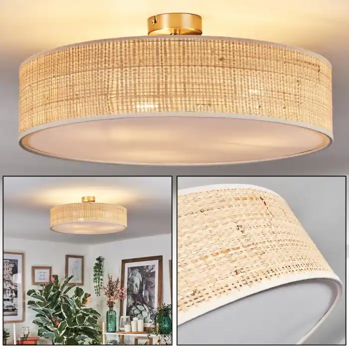 Foggia Plafondlamp Nikkel mat, 3-lichts Shop Nu