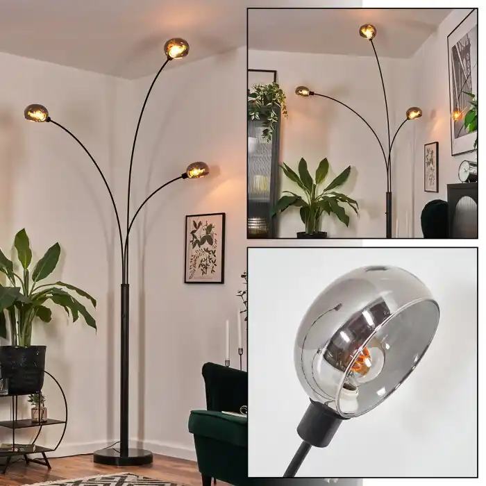 Nikkala Staande lamp Zwart, 3-lichts Seizoensaanbieding
