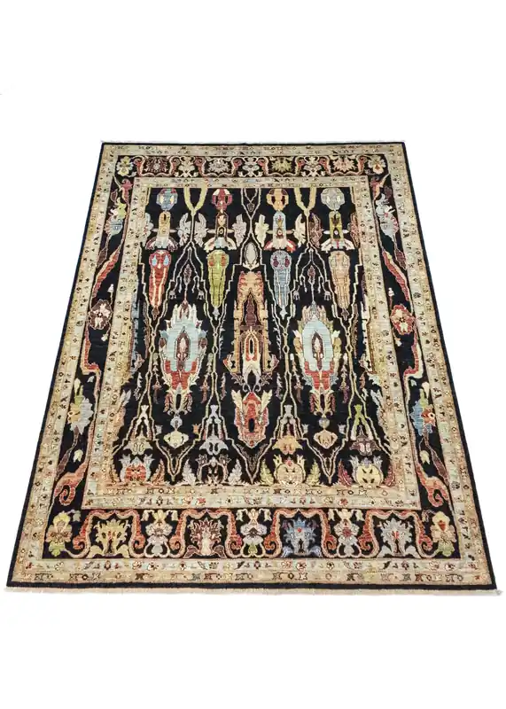 Unique Ziegler Art Deco Vloerkleed 13554 Handgeknoopt uit Afghanistan (voorraad) Betrouwbaar