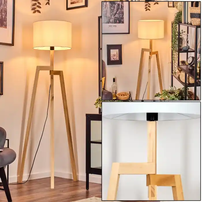 Bestel Nu Soungou Staande lamp Natuurlijke kleuren, Zwart, 1-licht