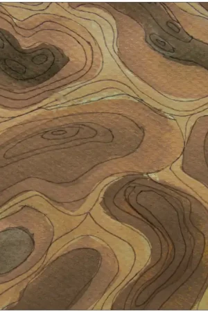 Design vloerkleed Hollandse heuvels Oranje Merkproduct