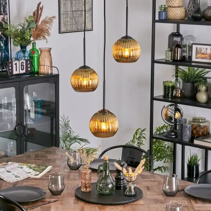 Dagaanbieding Koyoto Hanglamp, Kogellampje, Cluster hanglamp Goud, 3-lichts