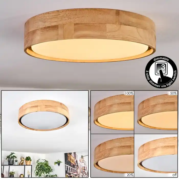 Melstad Plafondlamp LED Natuurlijke kleuren, Wit, 1-licht Korting