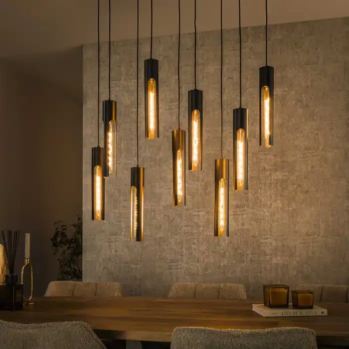 Betrouwbaar Asila Hanglamp Zwart, 9-lichts