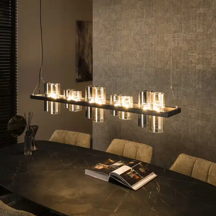 Actieprijs Balor Hanglamp Zwart, 10-lichts