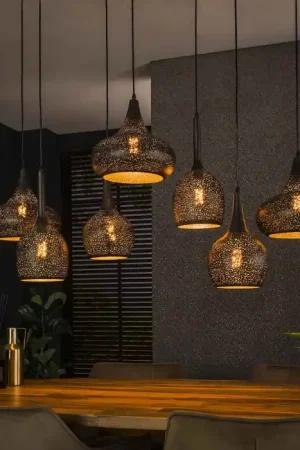 Zip Hanglamp Zwart, 7-lichts Shop Nu