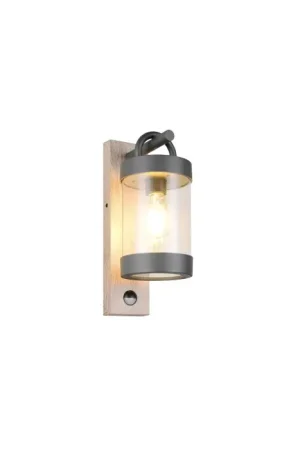 Veilige Betaling Trio verlichting Sambesi Wandlamp Hout licht, 1-licht, Bewegingsmelder