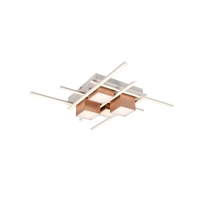 Trio verlichting Roger Plafondlamp LED Bruin, 1-licht, Afstandsbediening Merkproduct