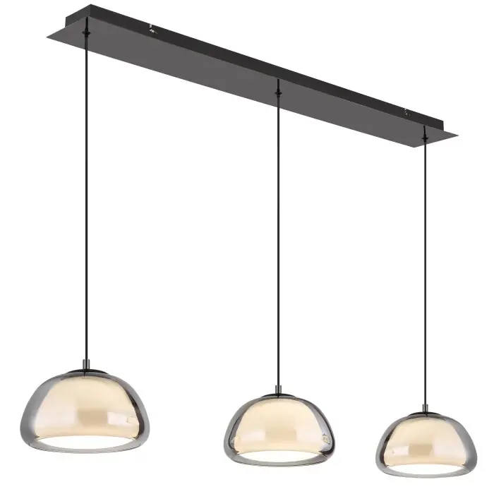 Globo Avila Hanglamp LED Chroom, Zwart, 1-licht, Afstandsbediening Shop Nu