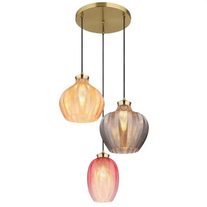 Globo Jessica Hanglamp Goud, 3-lichts Goedkoop