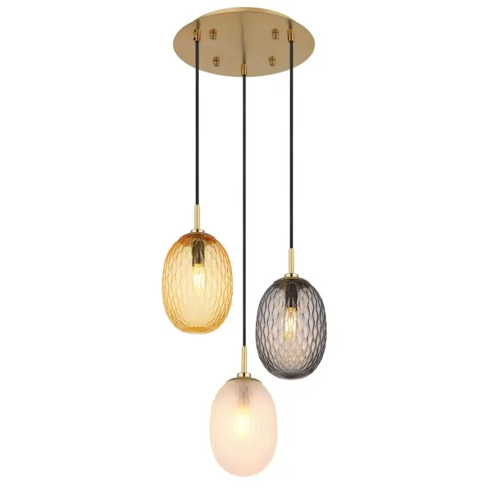 Globo Devin Hanglamp Goud, 3-lichts Betaalbaar