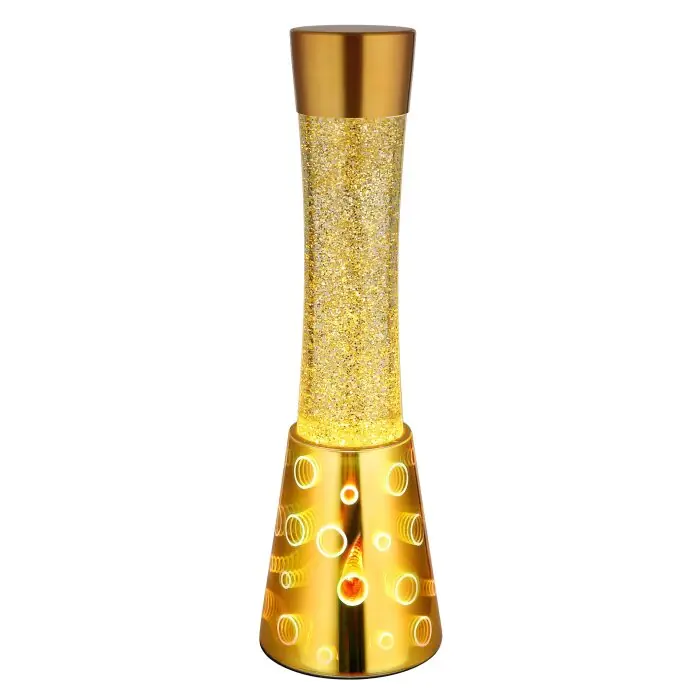 Actieprijs Lava lamp Globo Sparkle lavalamp, Tafellamp LED Goud, 1-licht