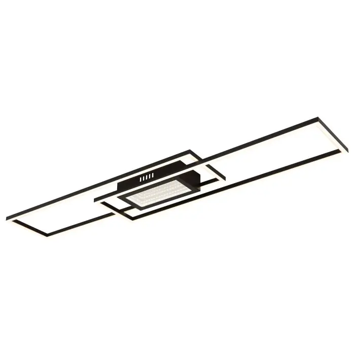 Nu Kopen Globo Saunders Plafondlamp LED Zwart, 1-licht, Afstandsbediening