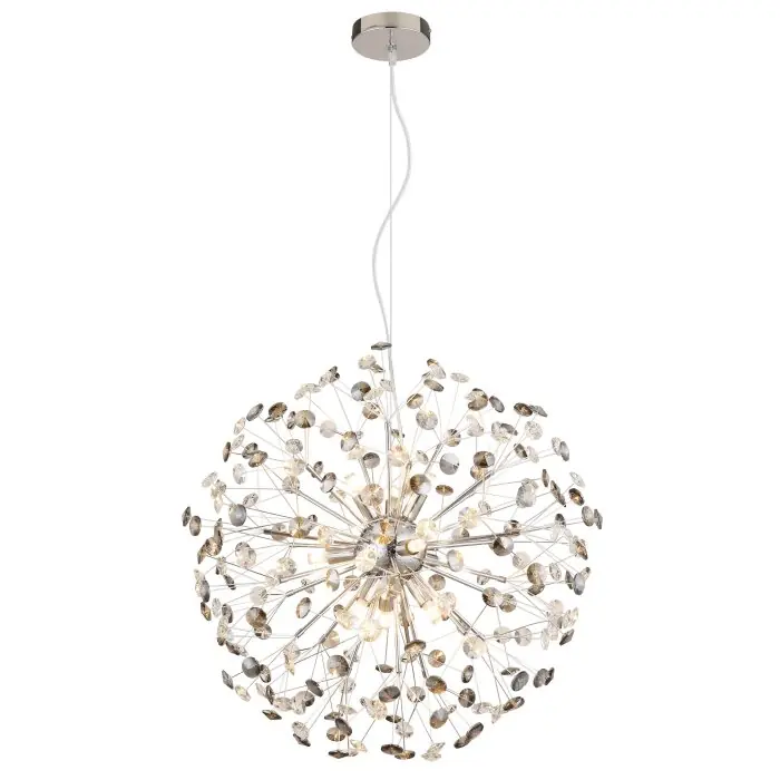 Aanbieding Globo Katrina Kroonluchter Chroom, 9-lichts