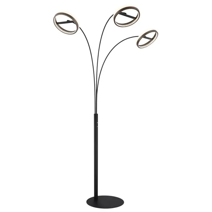 Korting Globo Della Staande lamp LED Zwart, 1-licht