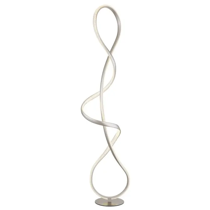 Globo Swirl Staande lamp LED Nikkel mat, 1-licht Tijdelijk Beschikbaar