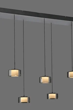 Weekendaanbieding Paul Neuhaus Verlichting Rika Hanglamp LED Zwart, 7-lichts