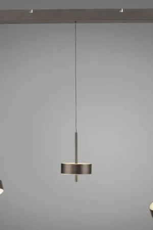 Paul Neuhaus Q-Serie Q-Rotate Hanglamp LED Bruin, 3-lichts, Afstandsbediening Betrouwbaar