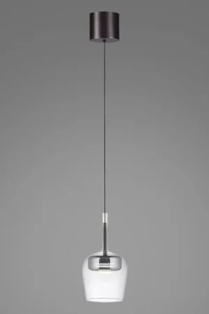 Lage Kosten Paul Neuhaus Q-Serie Q-Kon Hanglamp LED Bruin, 1-licht, Afstandsbediening
