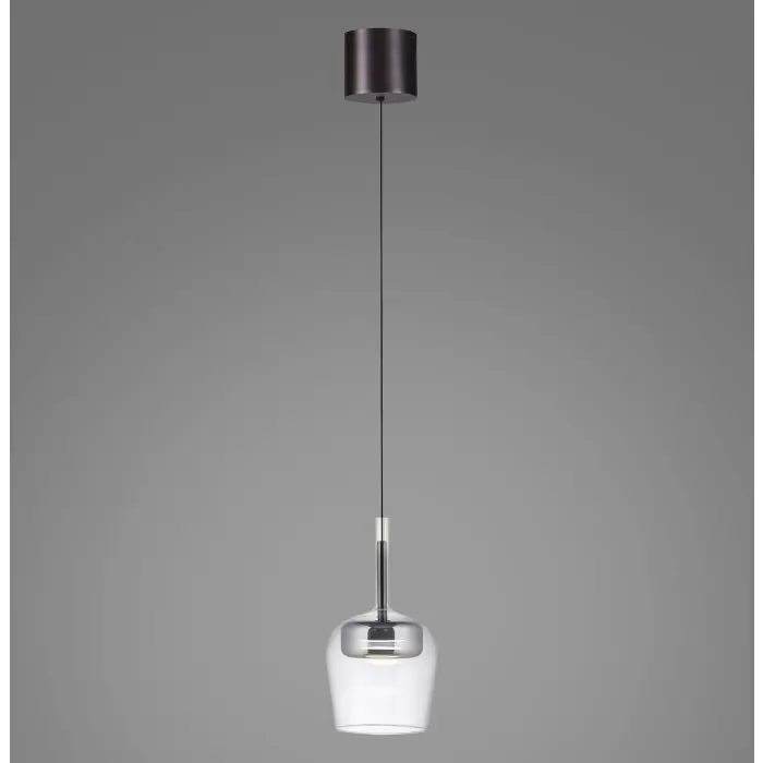 Lage Kosten Paul Neuhaus Q-Serie Q-Kon Hanglamp LED Bruin, 1-licht, Afstandsbediening