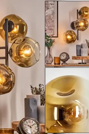 Veilige Betaling Ripoll Kogellampje, Wandlamp Goud, Duidelijk, 3-lichts