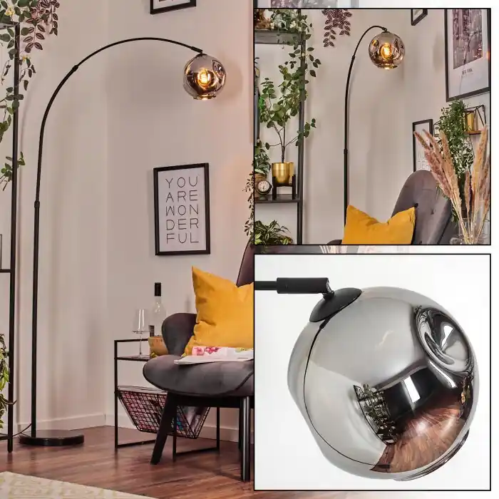 Nieuw Ripoll Staande lamp, Booglampen Zwart, 1-licht