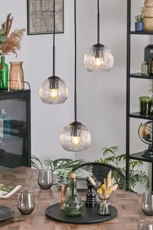 Weekendaanbieding Ripoll Hanglamp, Kogellampje, Cluster hanglamp Duidelijk, 3-lichts