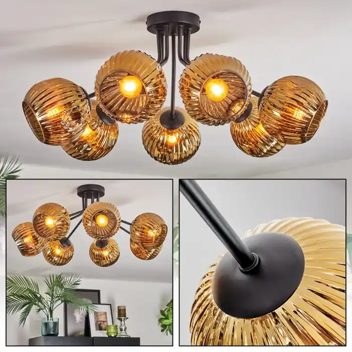 Ripoll Plafondlamp, Kogellampje Goud, 7-lichts Rechtstreeks Van De Fabrikant
