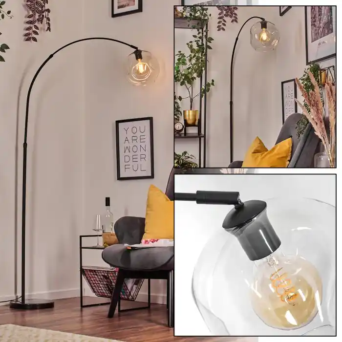 Ripoll Staande lamp, Booglampen Zwart, 1-licht Exclusieve Aanbieding