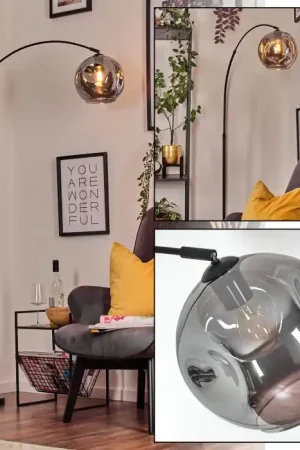 Weekendaanbieding Ripoll Staande lamp, Booglampen Zwart, 1-licht