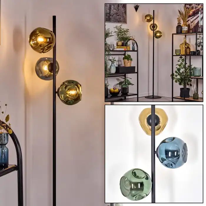 Shop Nu Ripoll Staande lamp Blauw, Goud, Groen, 3-lichts